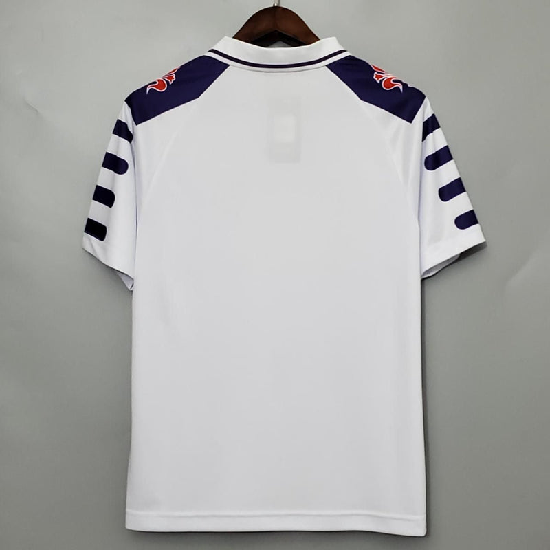 Camisa Fiorentina Away 1998/99 - Retrô Fila Masculino - Branco e roxo