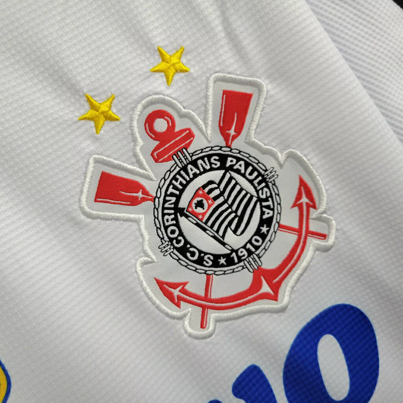 Camisa Corinthians Home 1999/00 - Retrô Topper Masculino - Branco