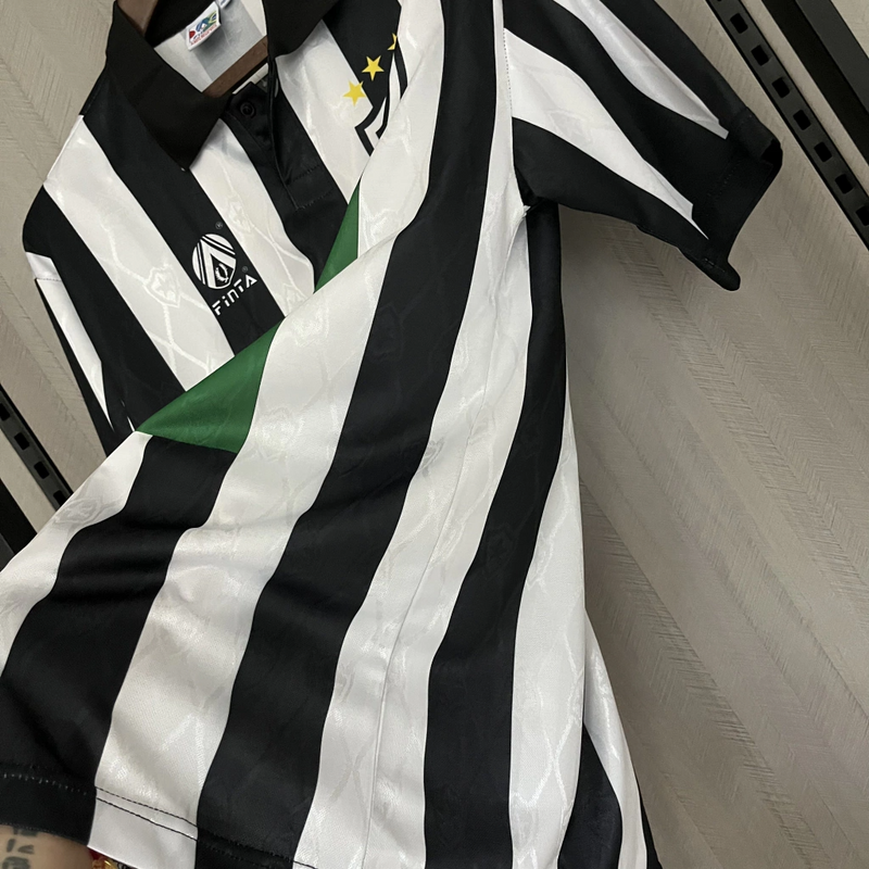 Camisa Botafogo Home 1995/96 - Retrô Finta Masculino - Preto e Branco