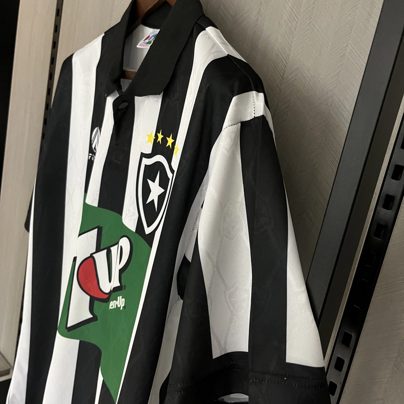 Camisa Botafogo Home 1995/96 - Retrô Finta Masculino - Preto e Branco