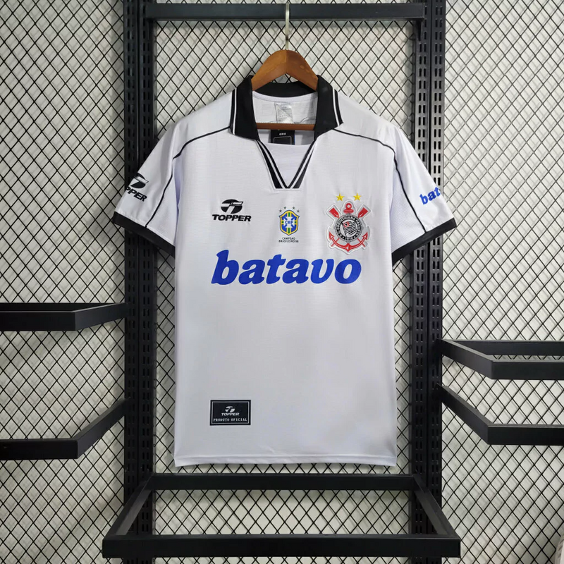 Camisa Corinthians Home 1999/00 - Retrô Topper Masculino - Branco
