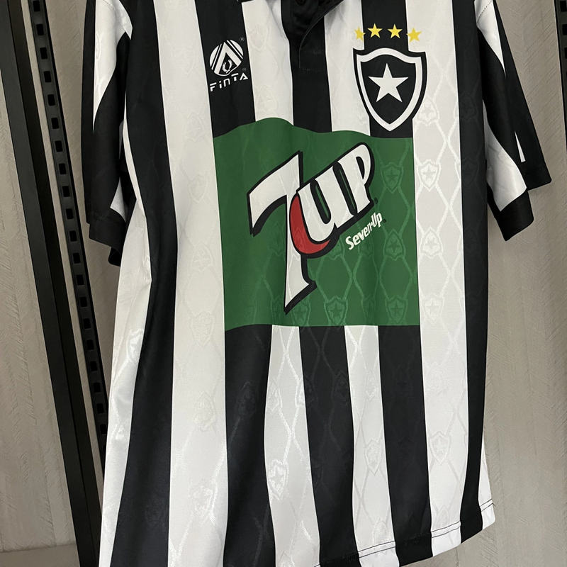 Camisa Botafogo Home 1995/96 - Retrô Finta Masculino - Preto e Branco