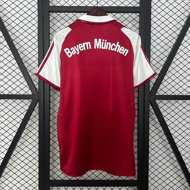 Camisa Bayern de Munique Home 2004/05 - Retrô Adidas Masculino - Vermelho e Branco