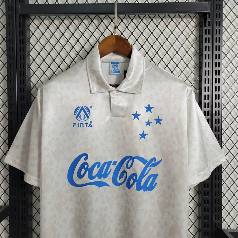 Camisa Cruzeiro Away 1993/94 - Retrô Finta Masculino - Branco