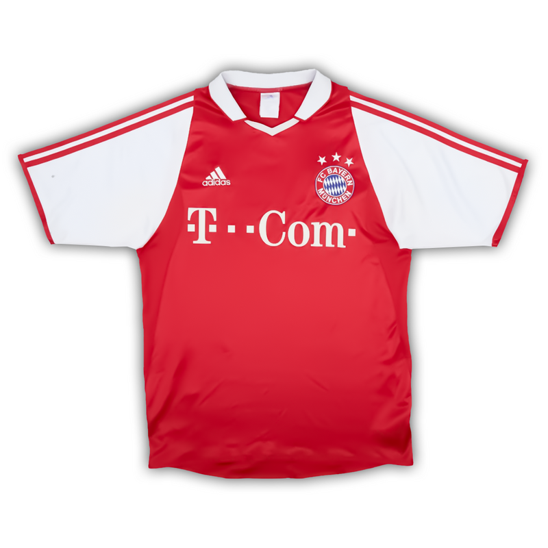 Camisa Bayern de Munique Home 2004/05 - Retrô Adidas Masculino - Vermelho e Branco
