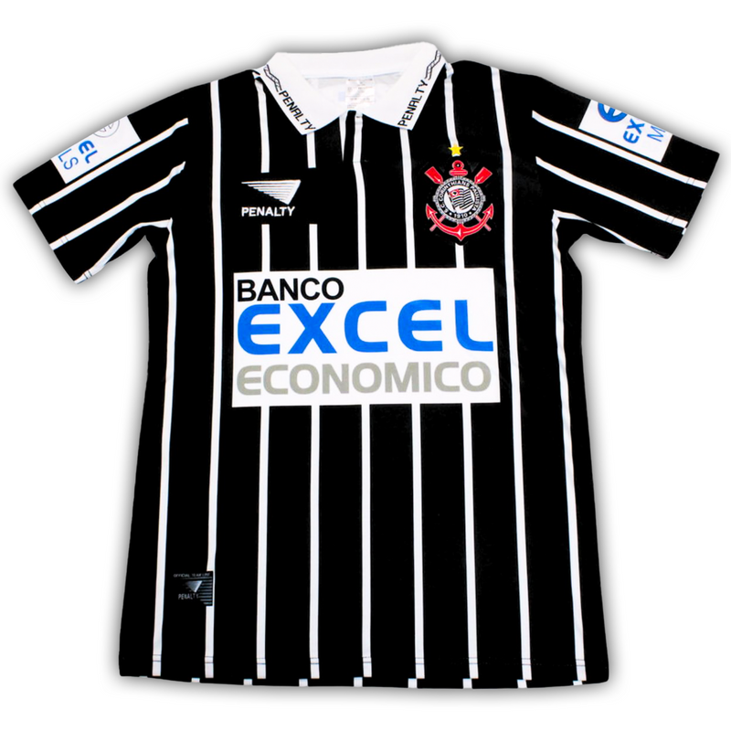 Camisa Corinthians Away 1996/97 - Retrô Penalty Masculino - Preto e Branco