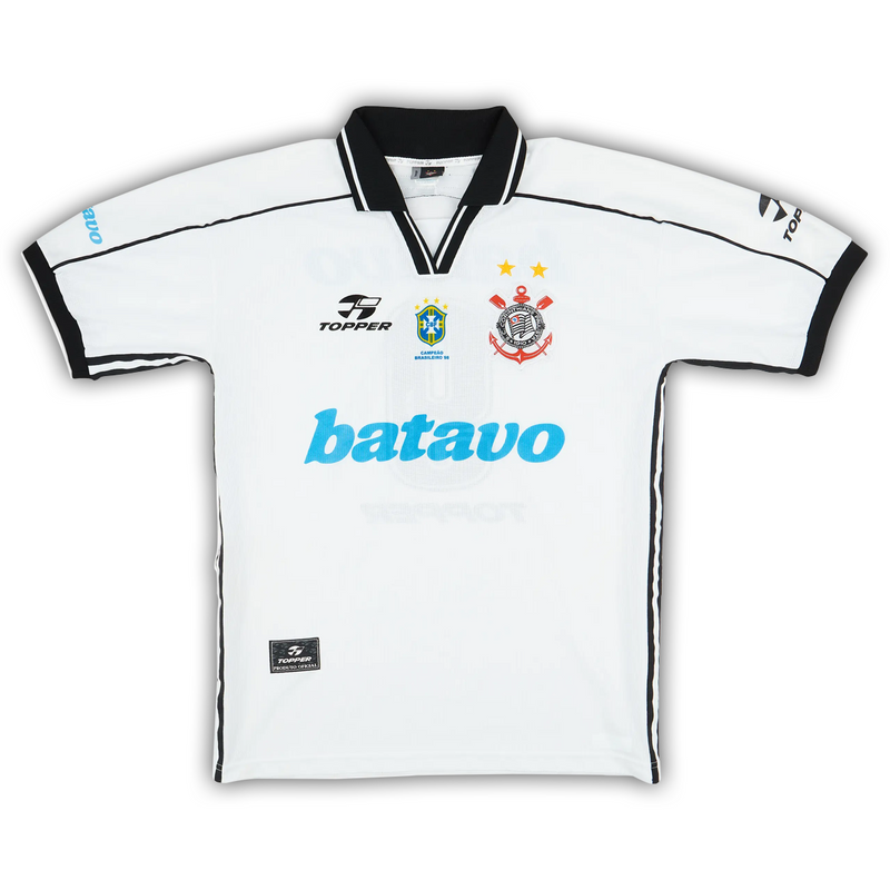Camisa Corinthians Home 1999/00 - Retrô Topper Masculino - Branco