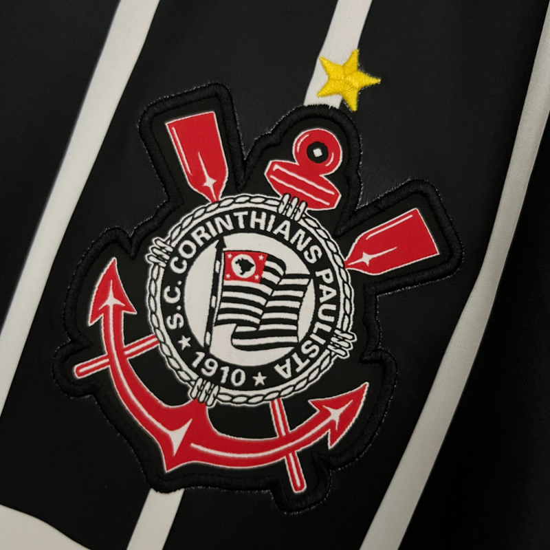 Camisa Corinthians Away 1996/97 - Retrô Penalty Masculino - Preto e Branco