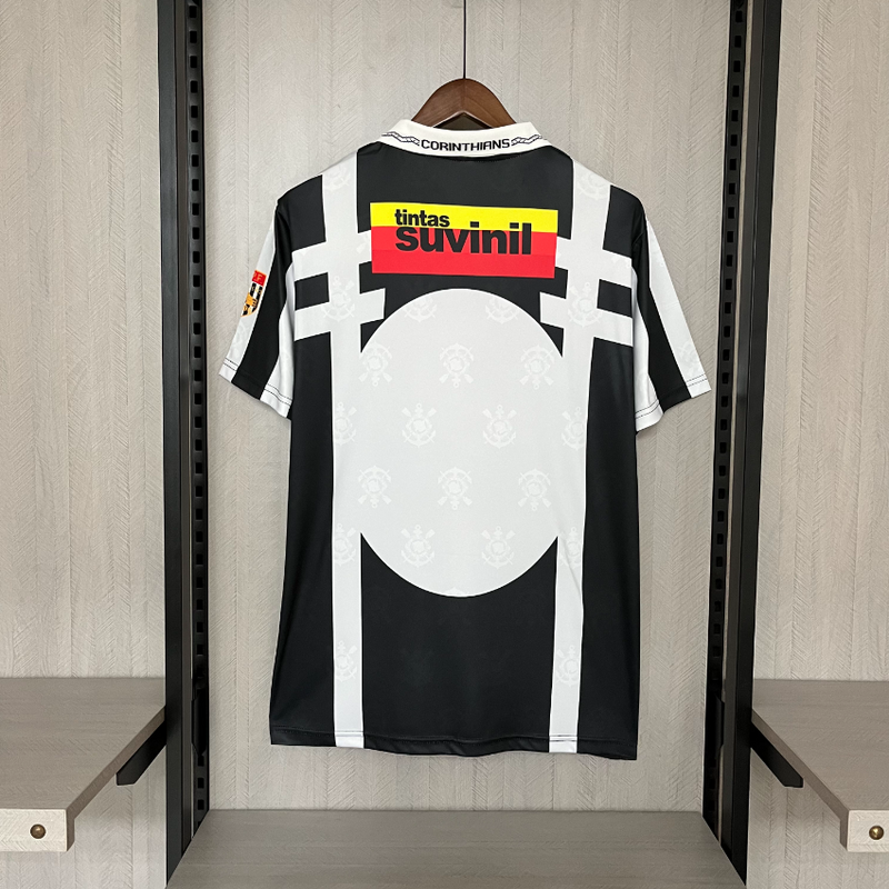 Camisa Corinthians Away 1995/96 - Retrô Penalty Masculino - Preto e Branco