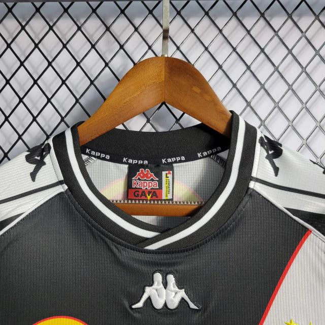 Camisa Vasco Away 1999/00 - Retrô Kappa Masculino - Preto e Branco