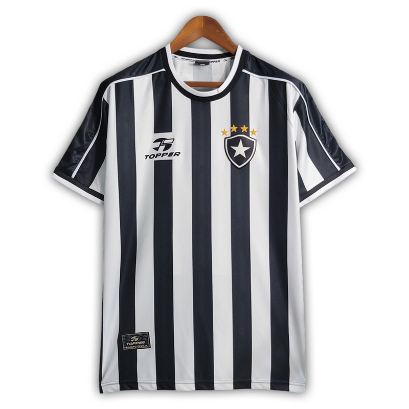 Camisa Botafogo Home 1999/00 - Retrô Topper Masculino - Preto e Branco