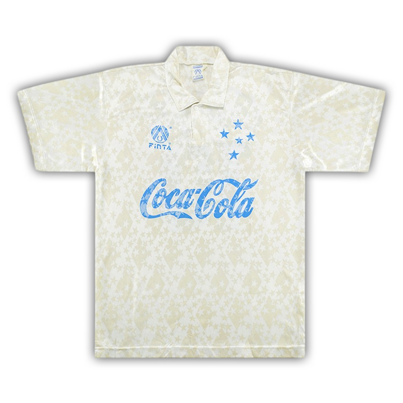 Camisa Cruzeiro Away 1993/94 - Retrô Finta Masculino - Branco