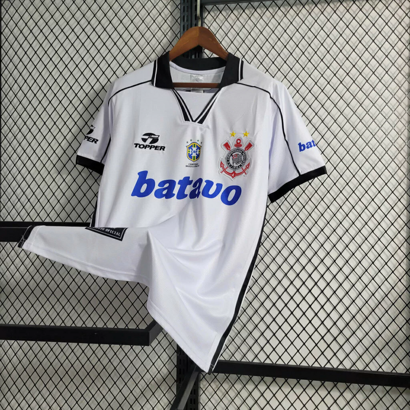 Camisa Corinthians Home 1999/00 - Retrô Topper Masculino - Branco