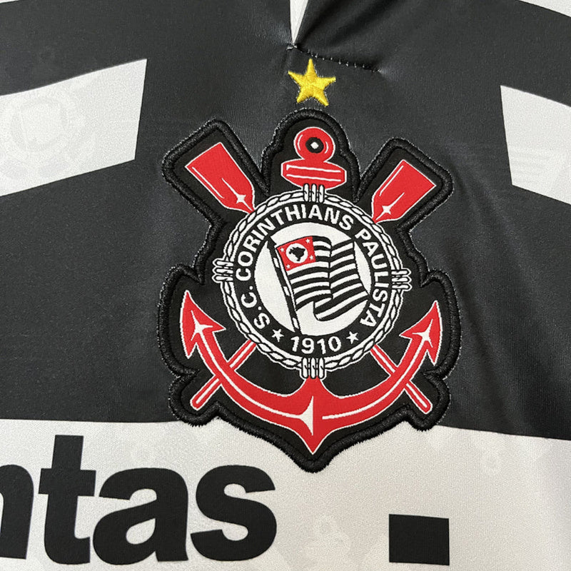 Camisa Corinthians Away 1995/96 - Retrô Penalty Masculino - Preto e Branco
