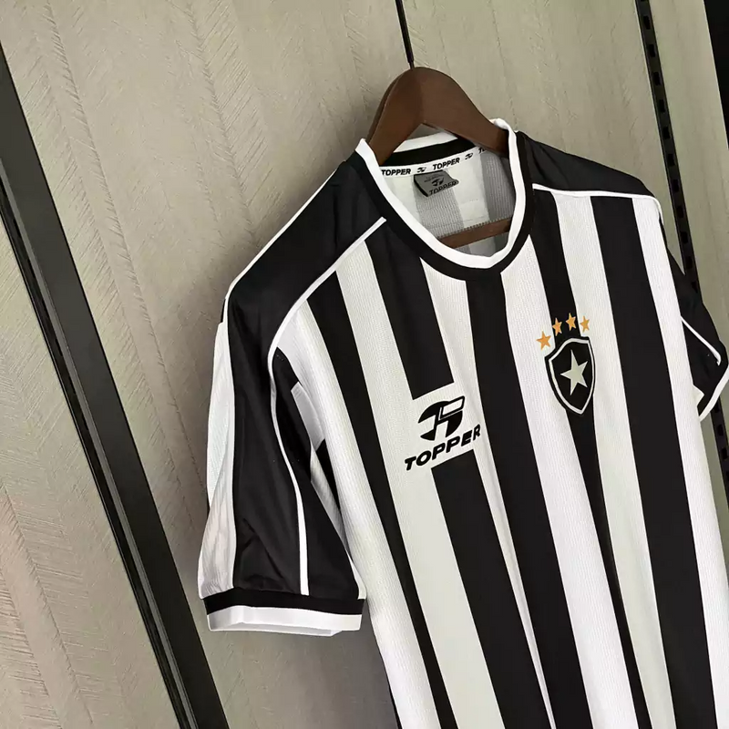 Camisa Botafogo Home 1999/00 - Retrô Topper Masculino - Preto e Branco