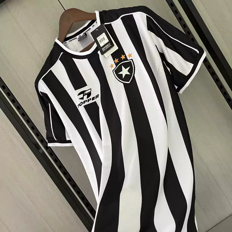 Camisa Botafogo Home 1999/00 - Retrô Topper Masculino - Preto e Branco