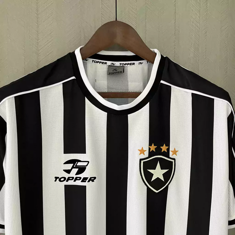 Camisa Botafogo Home 1999/00 - Retrô Topper Masculino - Preto e Branco