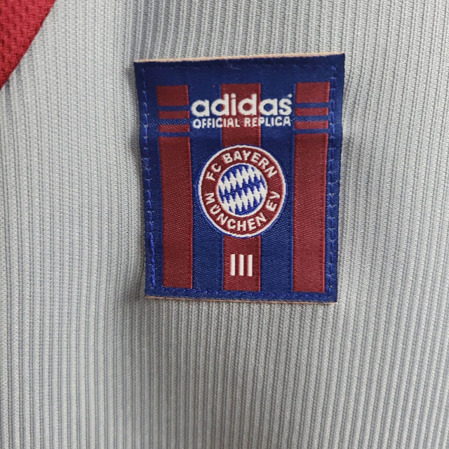 Camisa Bayern de Munique Third 1999/00 - Retrô Adidas Masculino - Branco e Vermelho