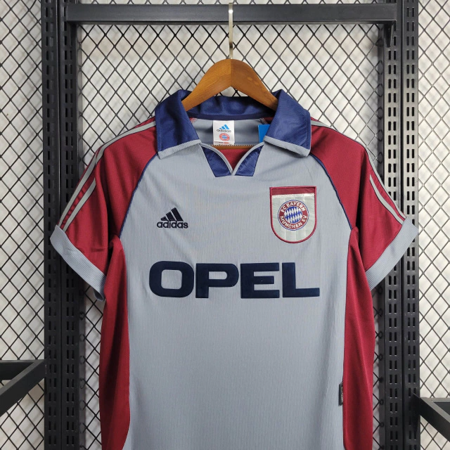 Camisa Bayern de Munique Third 1999/00 - Retrô Adidas Masculino - Branco e Vermelho