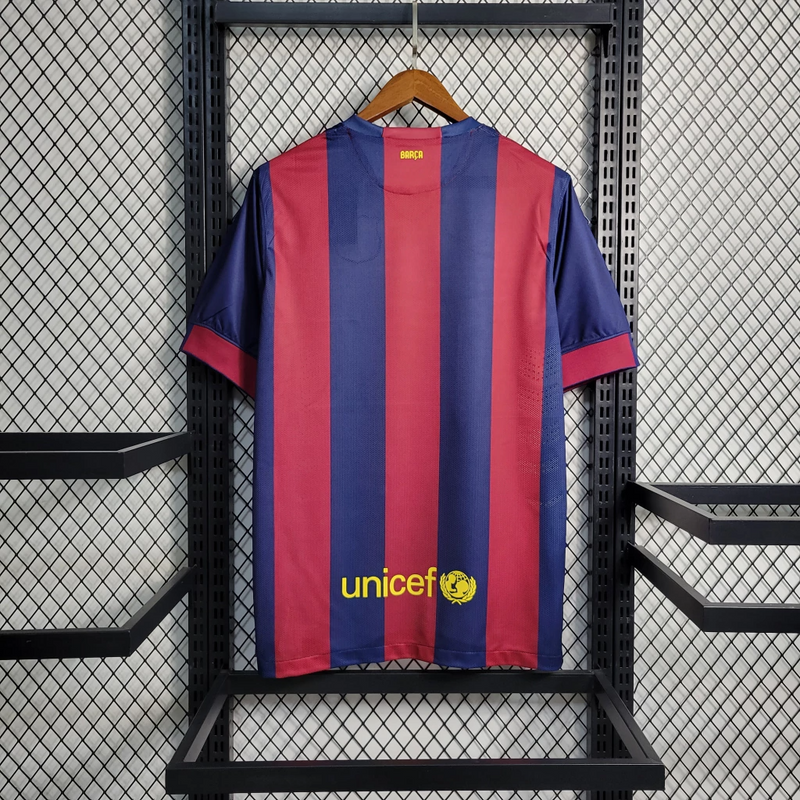 Camisa Barcelona Home 2014/15 - Retrô Nike Masculina - Azul e Grená