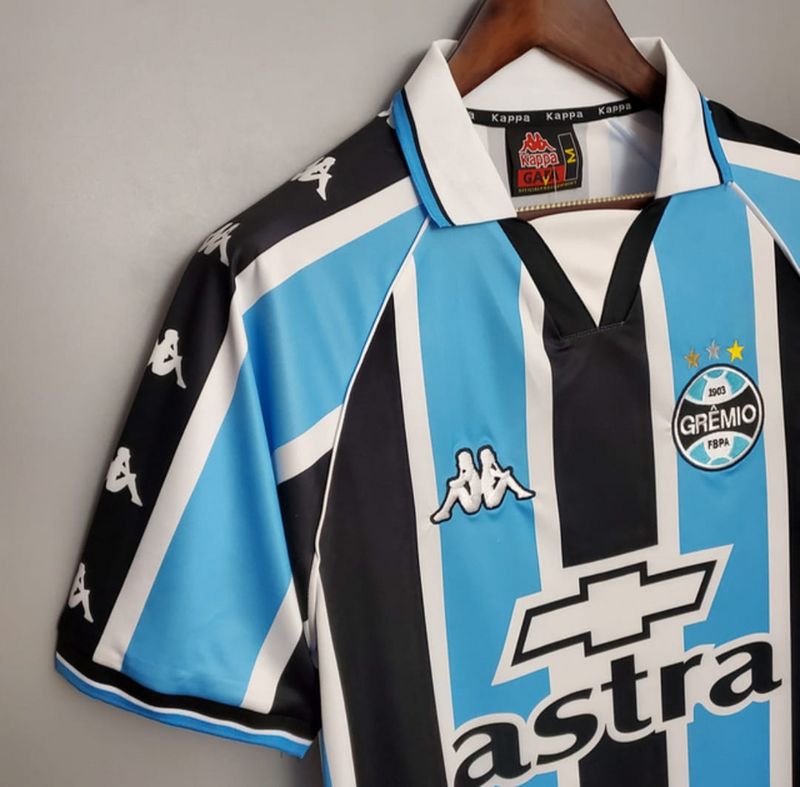 Camisa Grêmio Home 2000/01 - Retrô Kappa Masculino - Tricolor