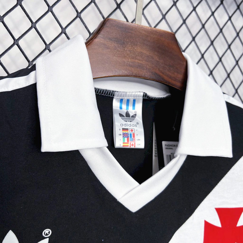 Camisa Vasco Home 1988/89 - Retrô Adidas Masculino - Preto
