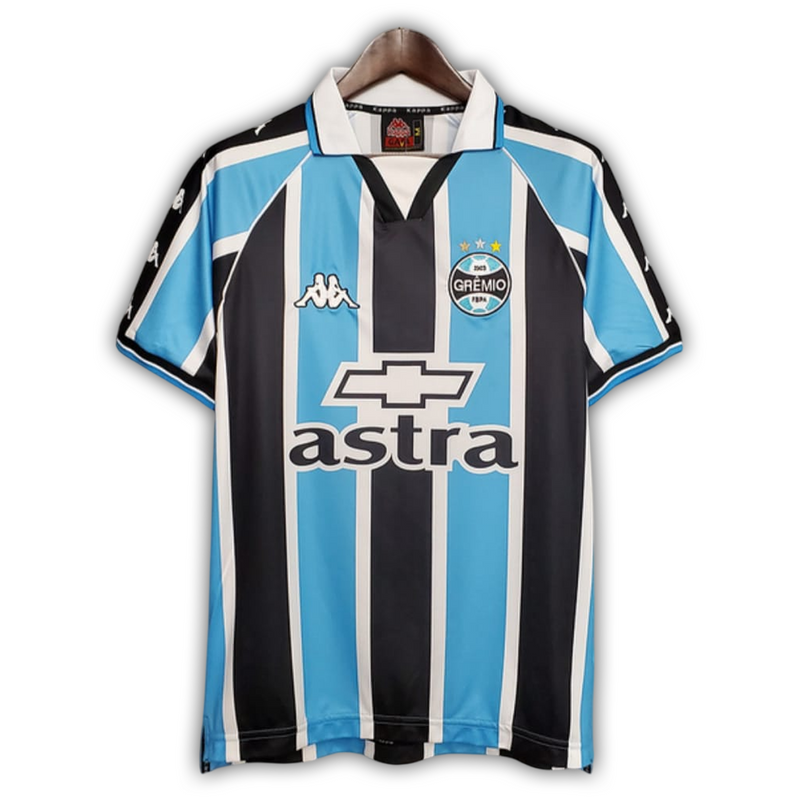 Camisa Grêmio Home 2000/01 - Retrô Kappa Masculino - Tricolor